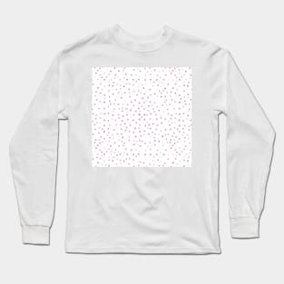 White and Rose Gold Confetti Long Sleeve T-Shirt